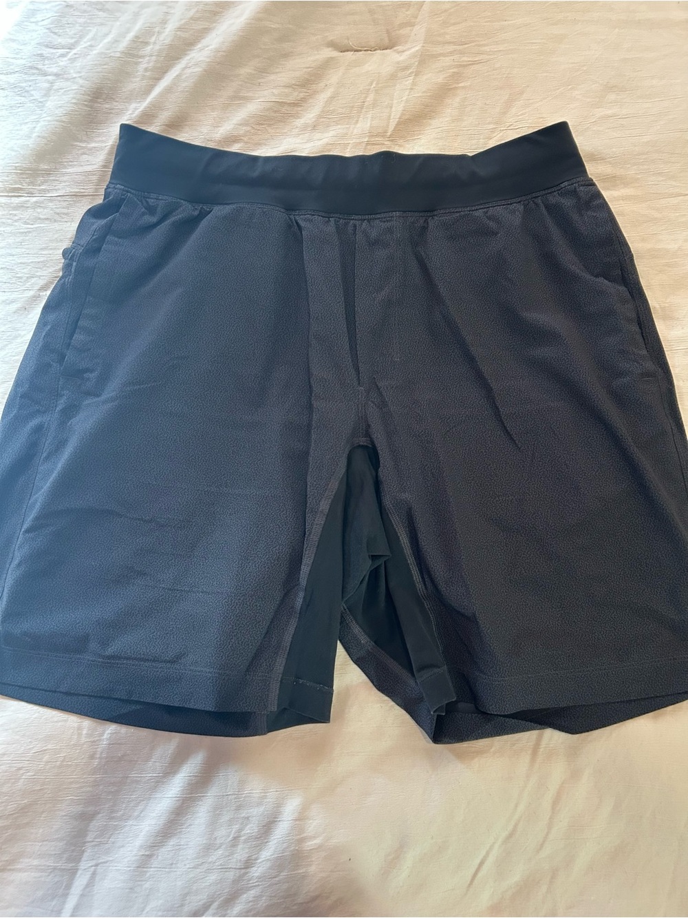 lululemon Men's Black Athletic Shorts with Inner Liner